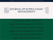 Tablet Screenshot of journalofsupplychainmanagement.com